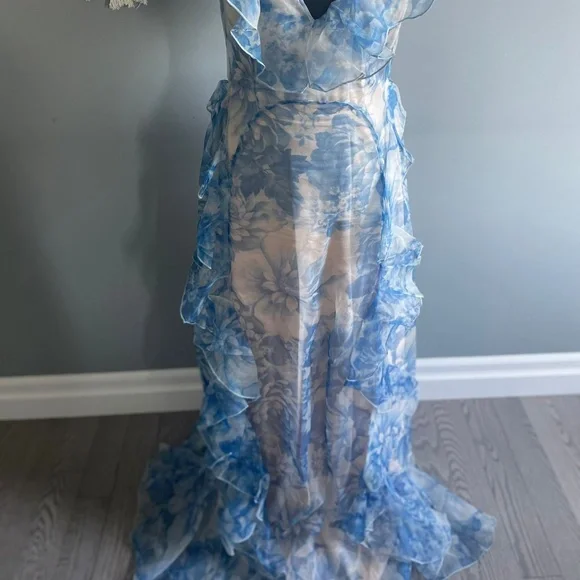 Alice McCALL Oh My Goddess Open-Back Ruffled Floral-Print Silk - Picture 10 of 10